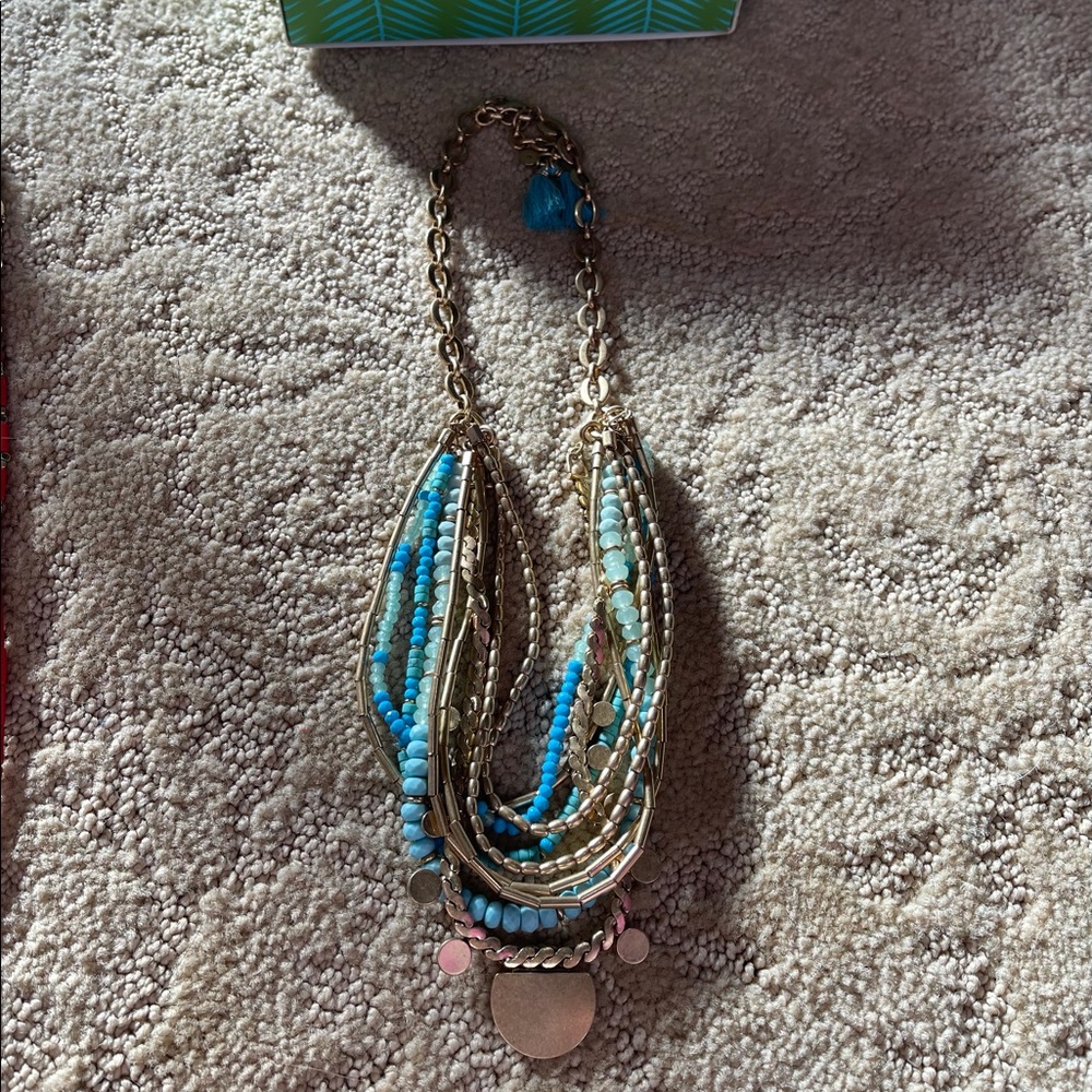 Stella and Dot multiple strand turquoise necklace - retired